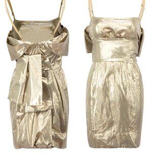 STELLA MCCARTNEY CHAMPAGNE SILVER Gold MINI DRESS Stunning “Party Ready” Dress